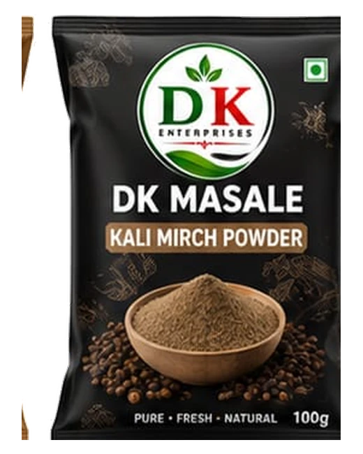 DK Masale Kali Mirch Powder packet